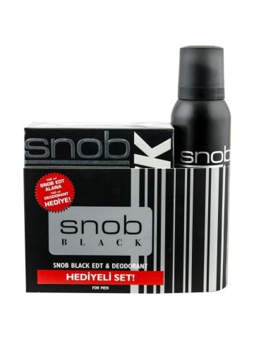 Snob Black Edt 100 ml Erkek Parfümü + 150 ml Deodorant Set