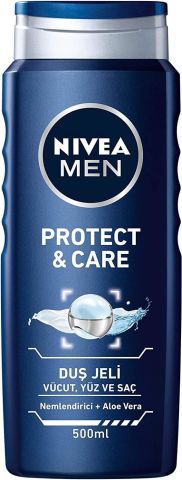 Nivea Men Protect&Care Duş Jeli 500 ml 3’ü 1 Arada Vücut, Saç ve Yüz