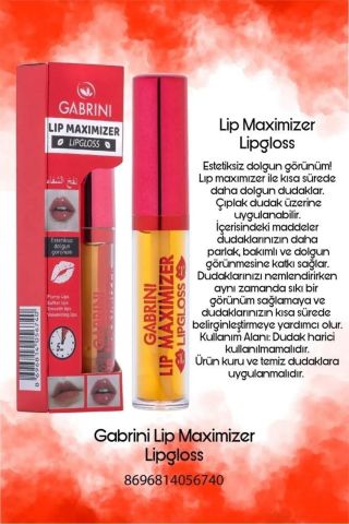 Gabrini Lip Maximizer Lipgloss Dudak Dolgunlaştırıcı Ve Parlatıcı