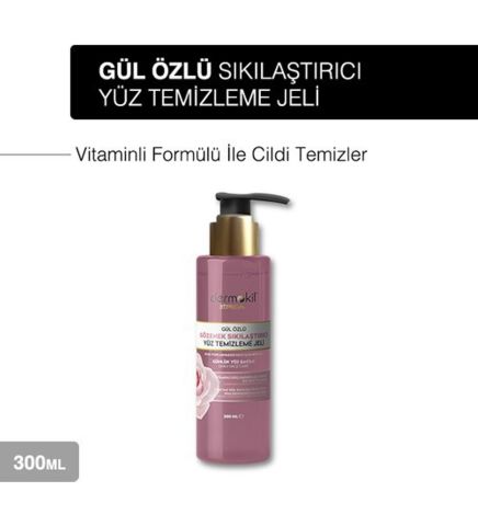 Dermokil Gözenek Sıkılaştırıcı Gül Özlü Yüz Temizleme Jeli 300 Ml