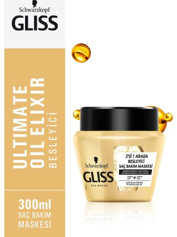 Gliss Schwarzkopf Ultimate Oil Elixir Besleyici Saç Bakim Maskesi 300 Ml