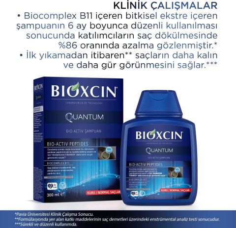 Bioxcin Quantum İnce Telli Saçlar İçin Dökülme Karşıtı Şampuan 3x300 ml