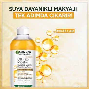 Garnier Çift Fazlı Micellar Makyaj Temizleme Suyu 400ml