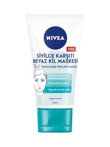 Nivea Sivilce Karşıtı Beyaz Kil Maskesi 3'ü 1 Arada 150 ml