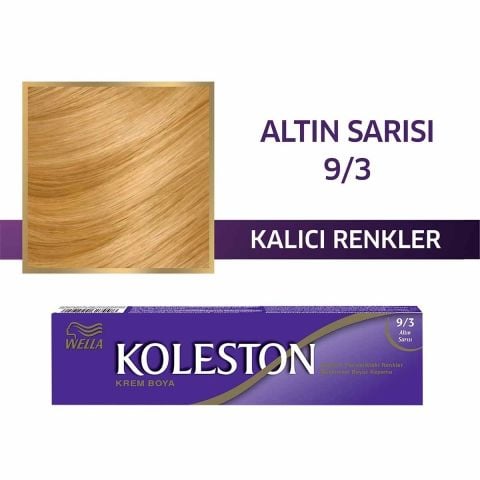 Wella Koleston Tüp Saç Boyası 9/3 Altın Sarısı