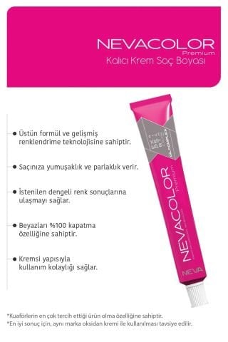 Neva Color Tüp Saç Boyası 4.0 Yoğun Kahve 50 ml