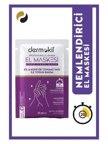 Dermokil Kil & Kenevir Yağlı El Maskesi Peeling Etkili 35 Ml