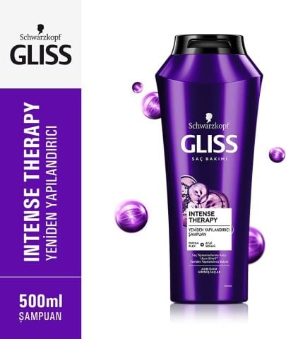 Gliss Intense Therapy Yeniden Yapılandırıcı Şampuan - Omega Plex ve Acai Üzümü ile 500 ml