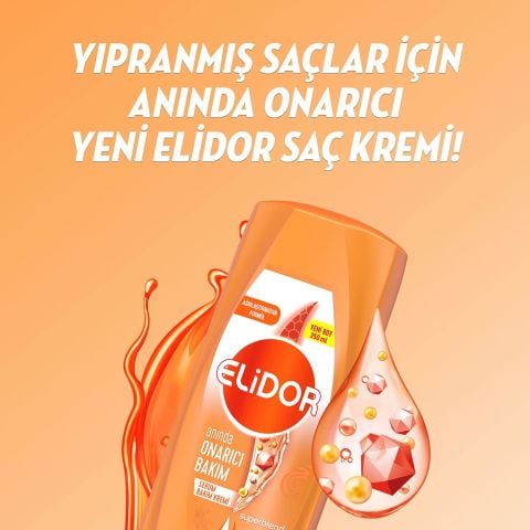 Elidor Superblend Saç Bakım Kremi Serum Anında Onarıcı Bakım C Vitamini Keratin & Seramid 350 ml
