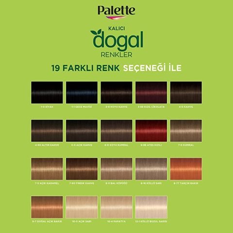 Palette Kalıcı Doğal Renkler Saç Boyası 7-0 Kumral