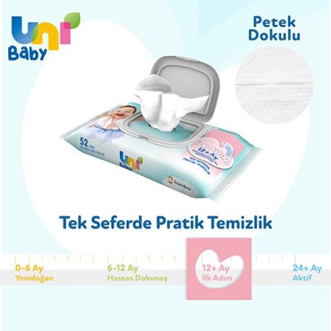 Uni Baby İlk Adım Islak Mendil 52 Yaprak