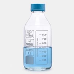 Şişe - Borosilikat Cam - Şeffaf - Vidalı Kapaklı - 20000 Ml