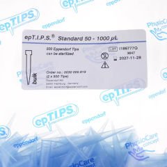 epT.I.P.S Standard 50 - 1000 µl 2x500lük paket, mavi