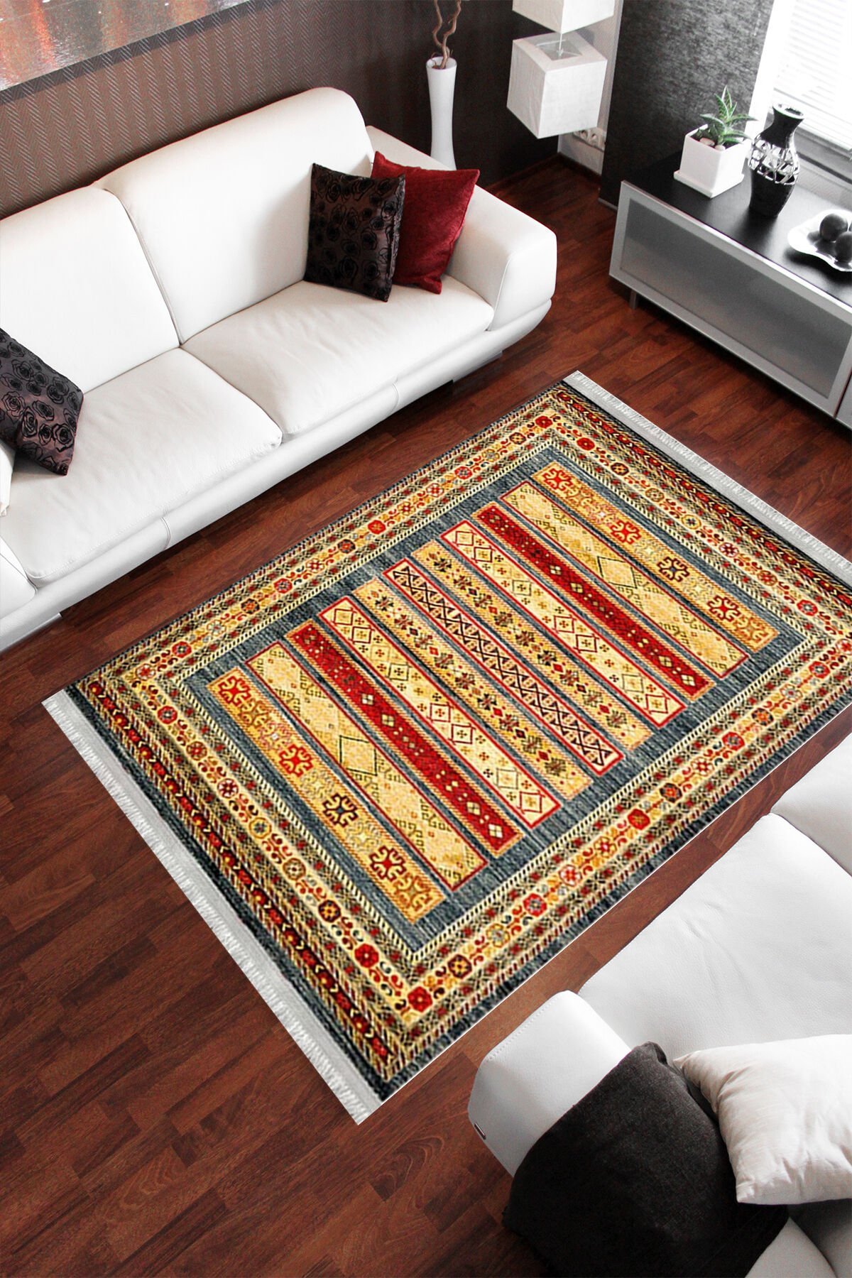 Homier Cotton Kalitesi Yıkanabilir Kaymaz Taban Kilim Ve Yolluk H-OT-4075A