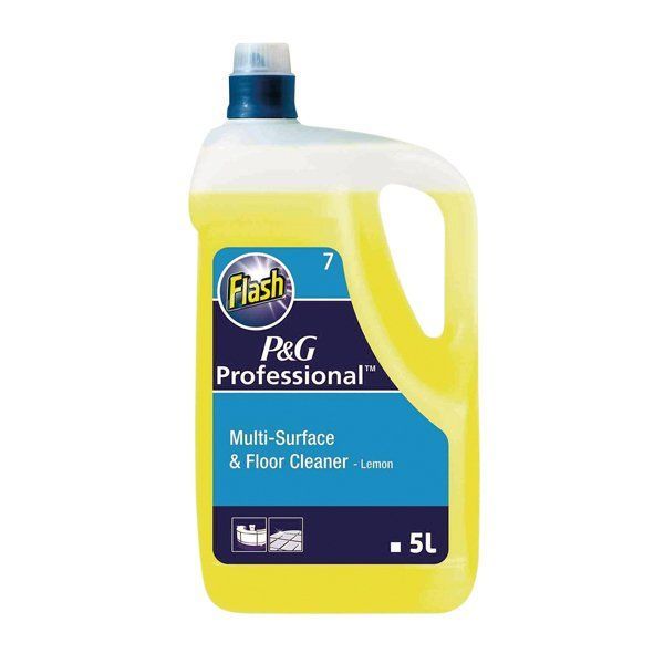 Flash Professional No:7 Yer ve Yüzey Temizleyici Limonlu 5 lt 2'Lİ PAKET