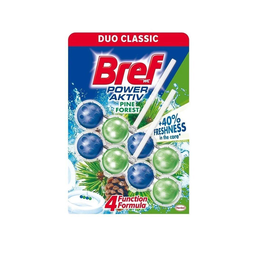 Bref Power Aktiv Katı Klozet Blok Çam Kokulu 2'li Paket