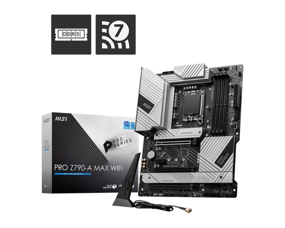 Msi Pro Z790-A Max WIFI DDR5 Intel Z790 Soket 1700 DDR5 7800(OC)MHz ATX Gaming (Oyuncu) Anakart