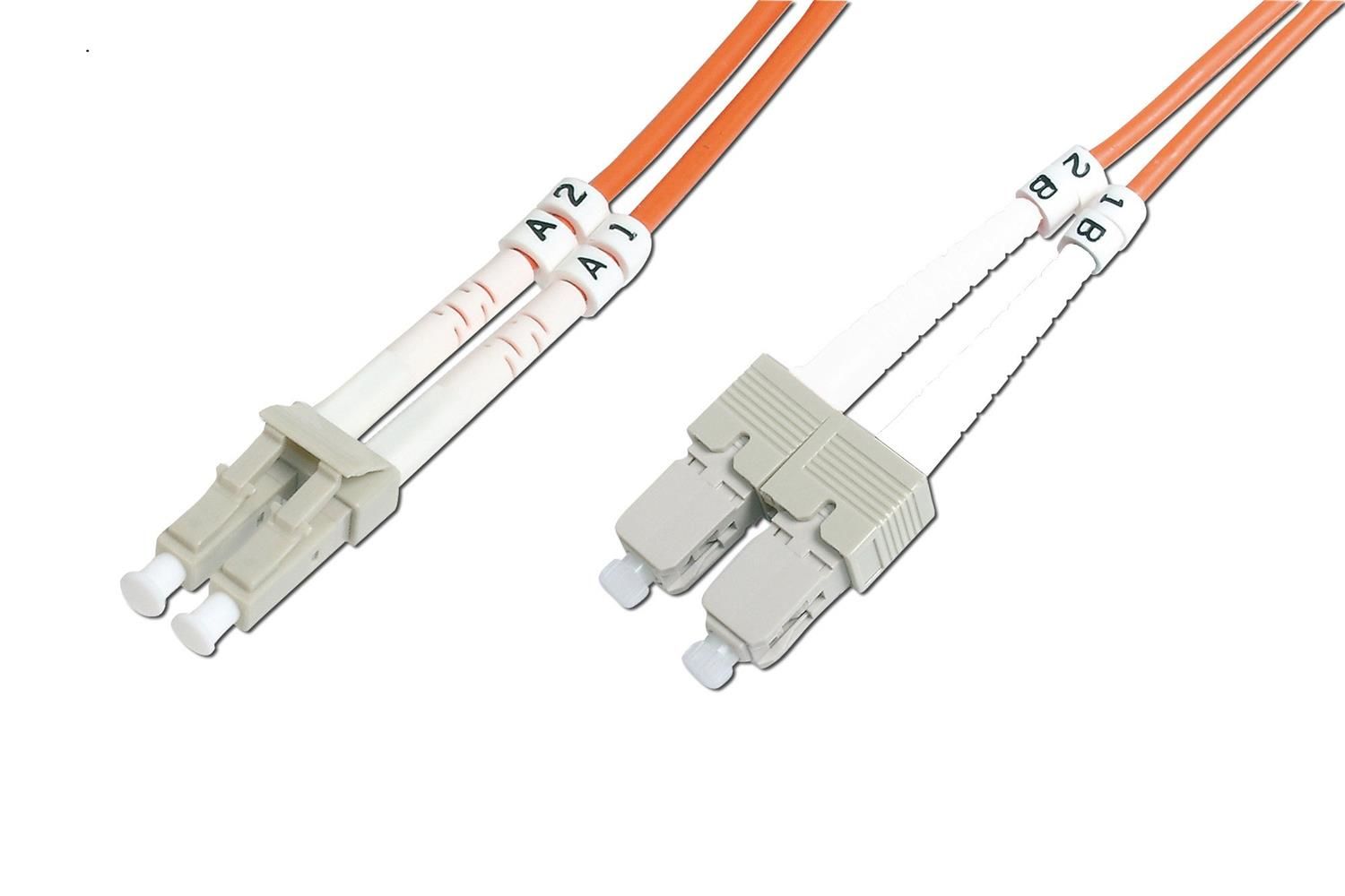 Beek LC-SC Fiber Optik Patch Kablo, Multimode OM 2 50-125 Duplex, 3.0mm, LSZH, 2 metre