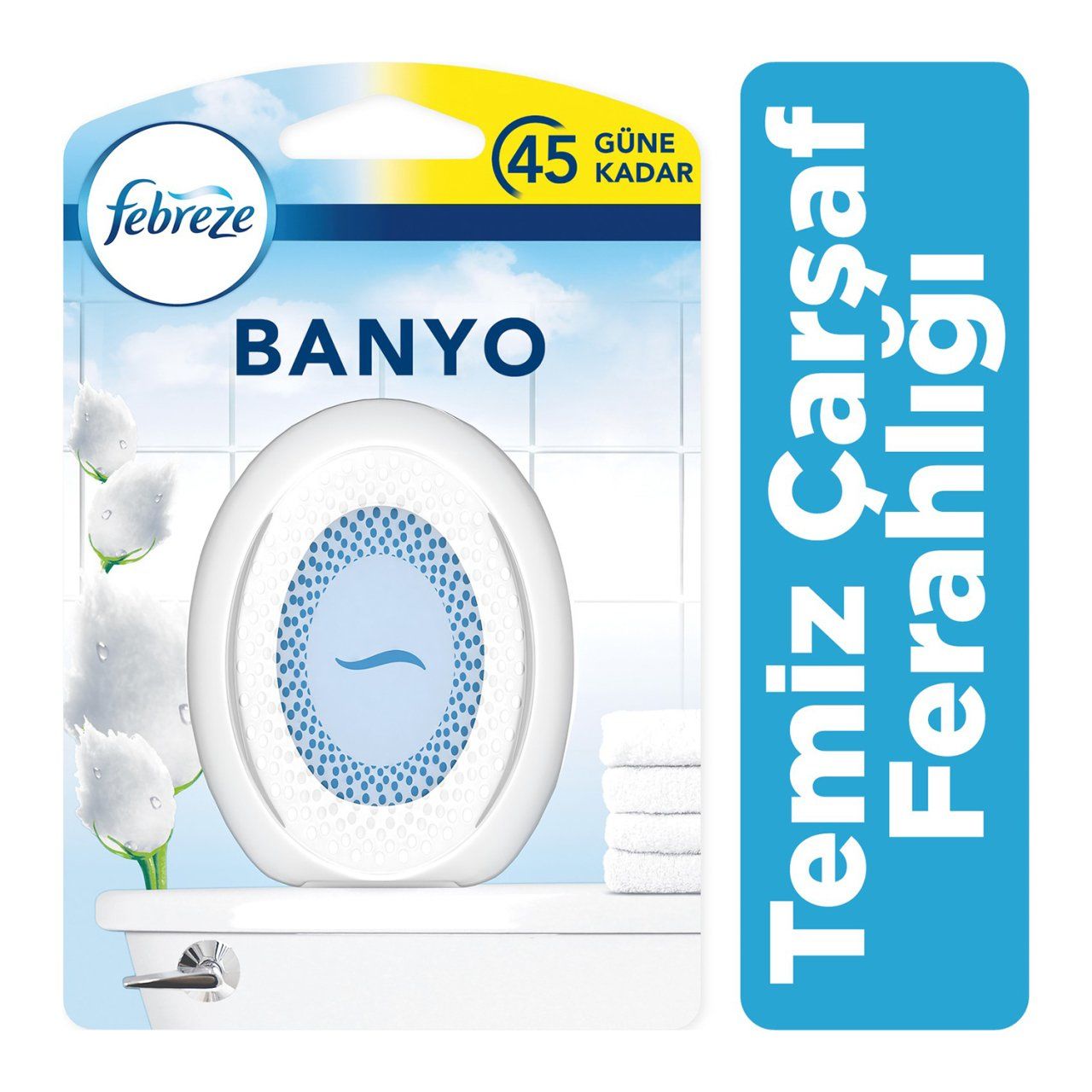 Febreze Hava Ferahlatıcı Banyo Oda Kokusu Temiz Çarşaf Ferahlığı