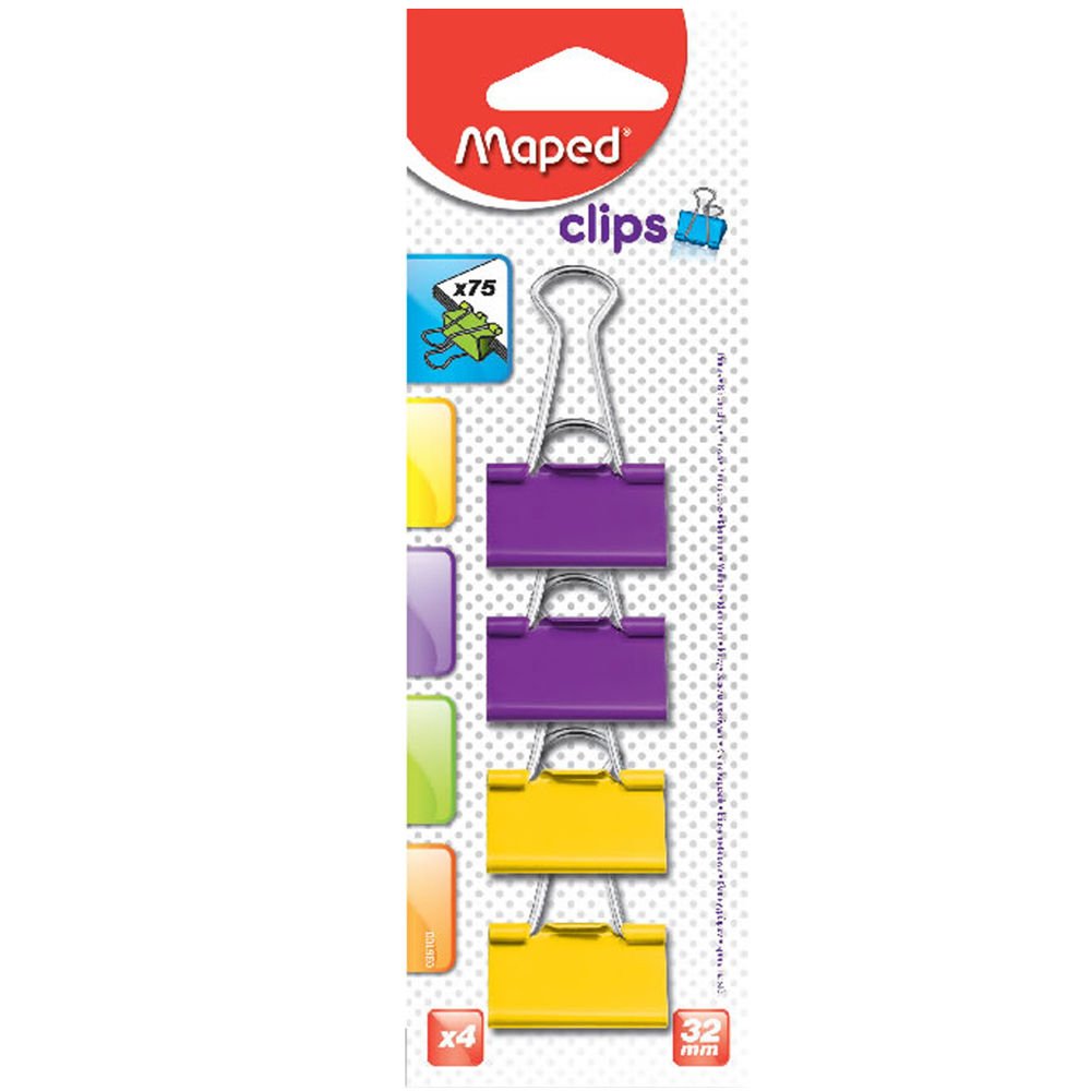 Maped Kıskaç (Klips) Metal 32 MM 4 Lü Renk 036100AA