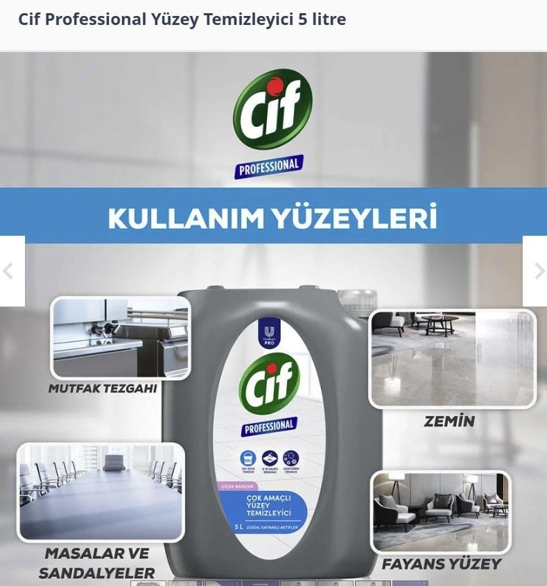 Cif Professional Çok Amaçlı Yüzey Temizleyici 5 litre