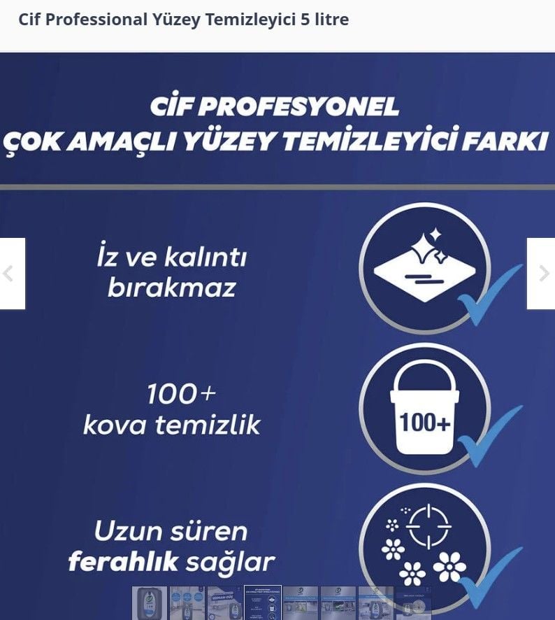 Cif Professional Çok Amaçlı Yüzey Temizleyici 5 litre