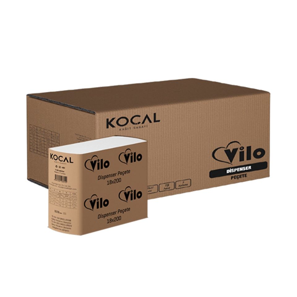 Vilo Soft Dispenser Peçete 200'lü 18 Adet