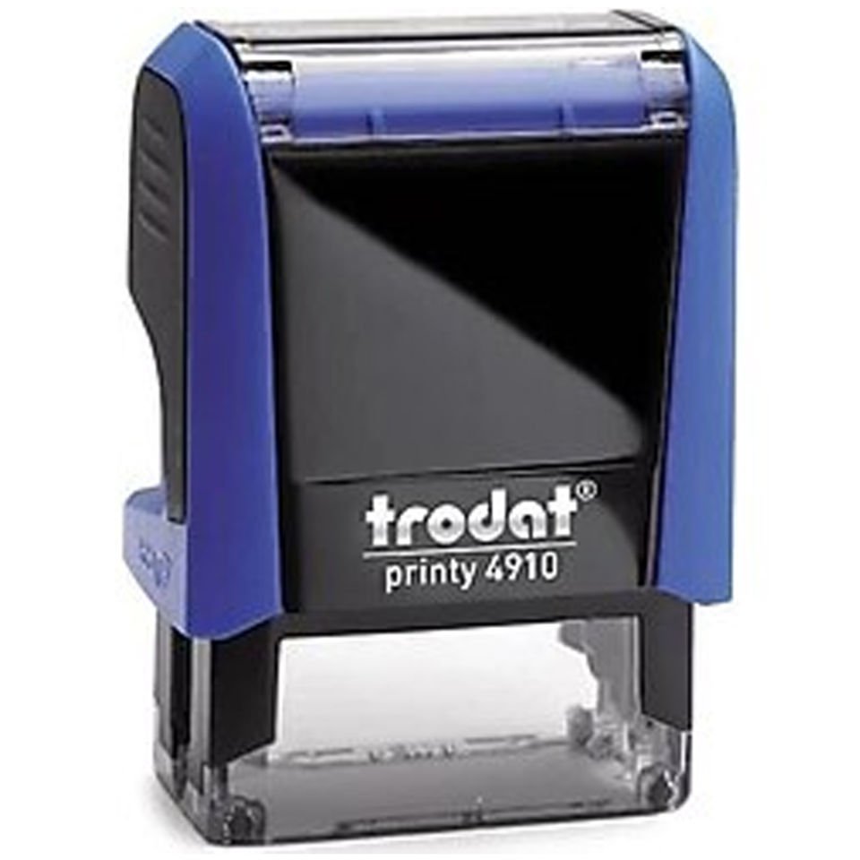 Trodat Standart Kaşe Otomatik 26x09 Karışık Kasa Mavi Keçe 4910