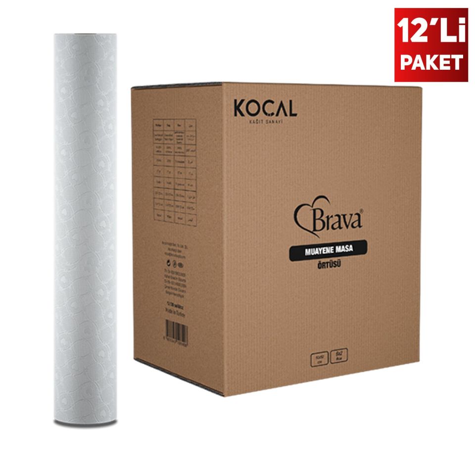 Brava Lamineli Muayene Masa Örtüsü 50x50 cm - 50 metre 12'li Paket