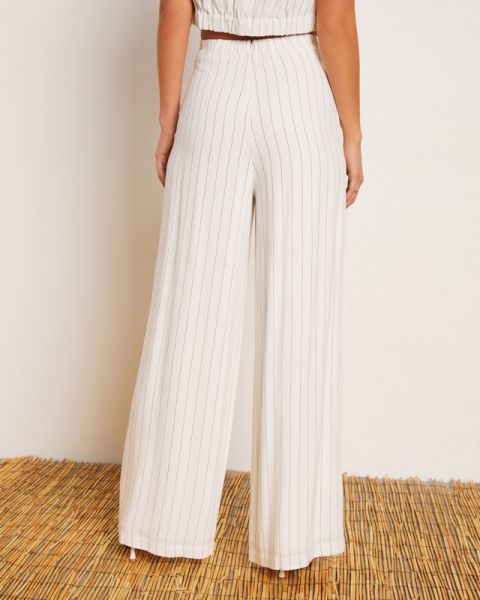 WHITE-GREY-STRIPED PANTS