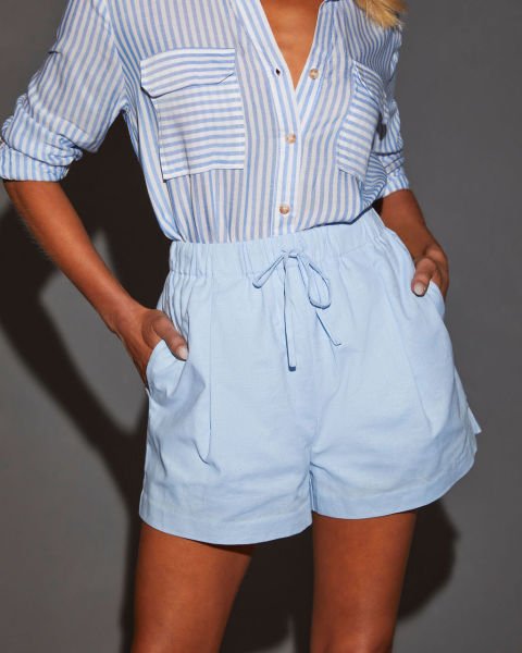BLUE-ECRU-STRIPED SHIRT