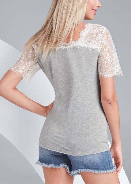 GREY-ECRU  BLOUSE
