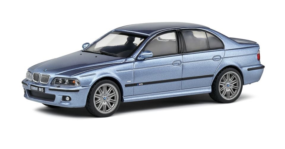 SOLIDO BMW M5 E39 SILVER WATER BLUE 2000 1:43