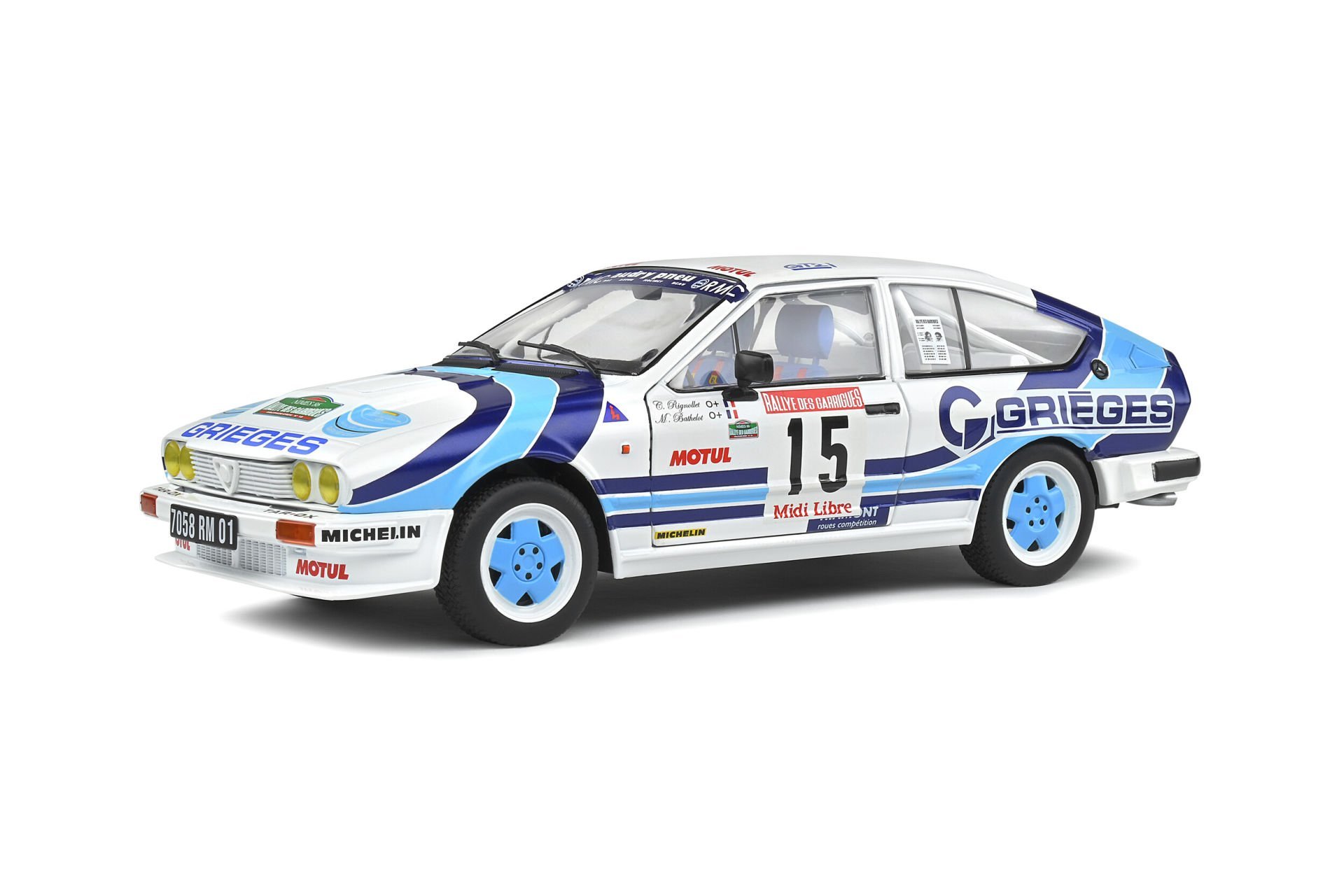 SOLIDO ALFA ROMEO GTV6 RALLYE DES GARRIGUES 1986 1:18 (S1802305)