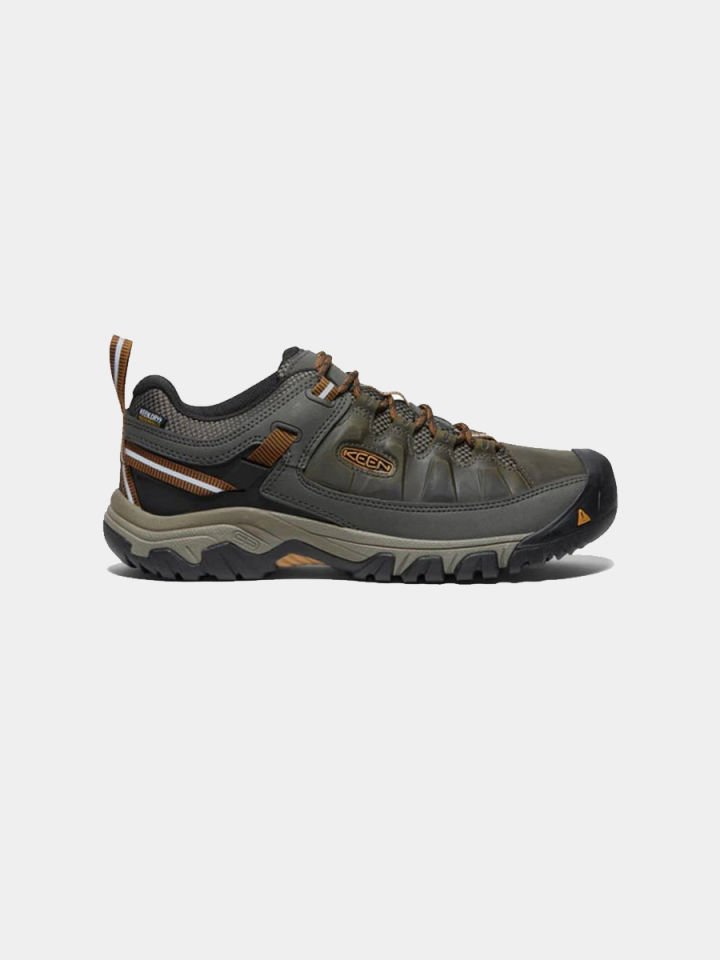 KEEN ERKEK YÜRÜYÜŞ AYAKKABISI TARGHEE 3 - SU GEÇIRMEZ DERI YÜR.AYAKKABI BLACK OLIVE-GOLDEN BROWN - 41