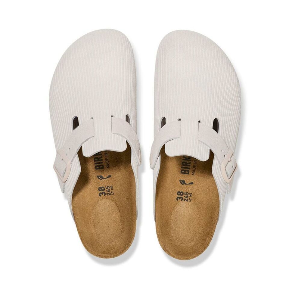 BIRKENSTOCK  TERLİK BOSTON VL GEPRÄGT ANTIQUE WHITE - 37