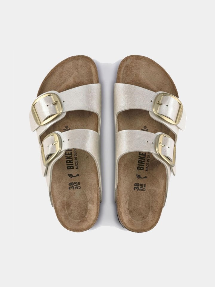 BIRKENSTOCK KADIN CIFT BANTLI ARIZONA BIG BUCKLE BF GRACEFUL PEARL WHITE - 40