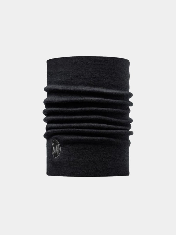 BUFF UNISEX Bandana / Saç Bandı BUFF MERINO HEAVYWEIGHT NECK WARMERSOLID BLACK BOYUNLUK