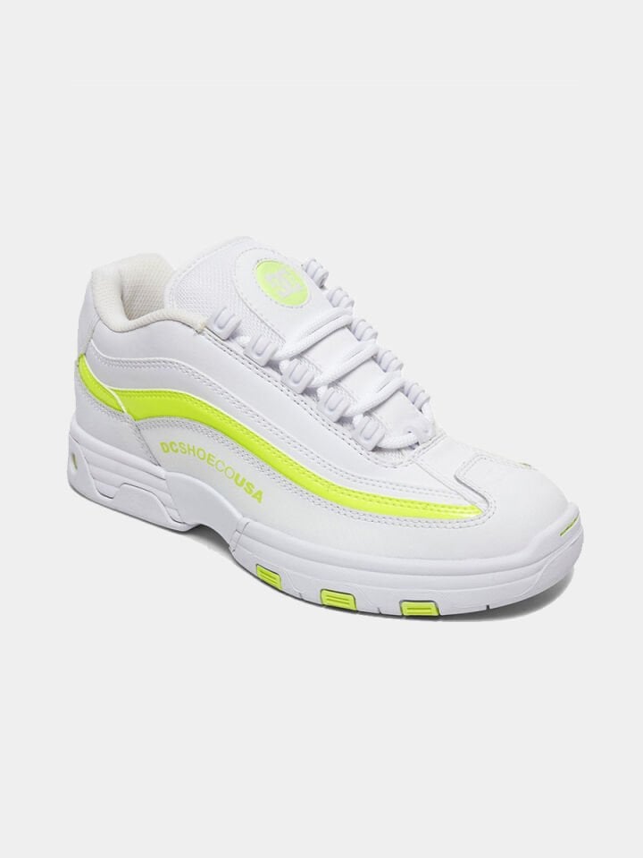 DC KADIN LS AYAKKABI LEGACY LITE J SHOE WYL 39 - WHITE/YELLOW