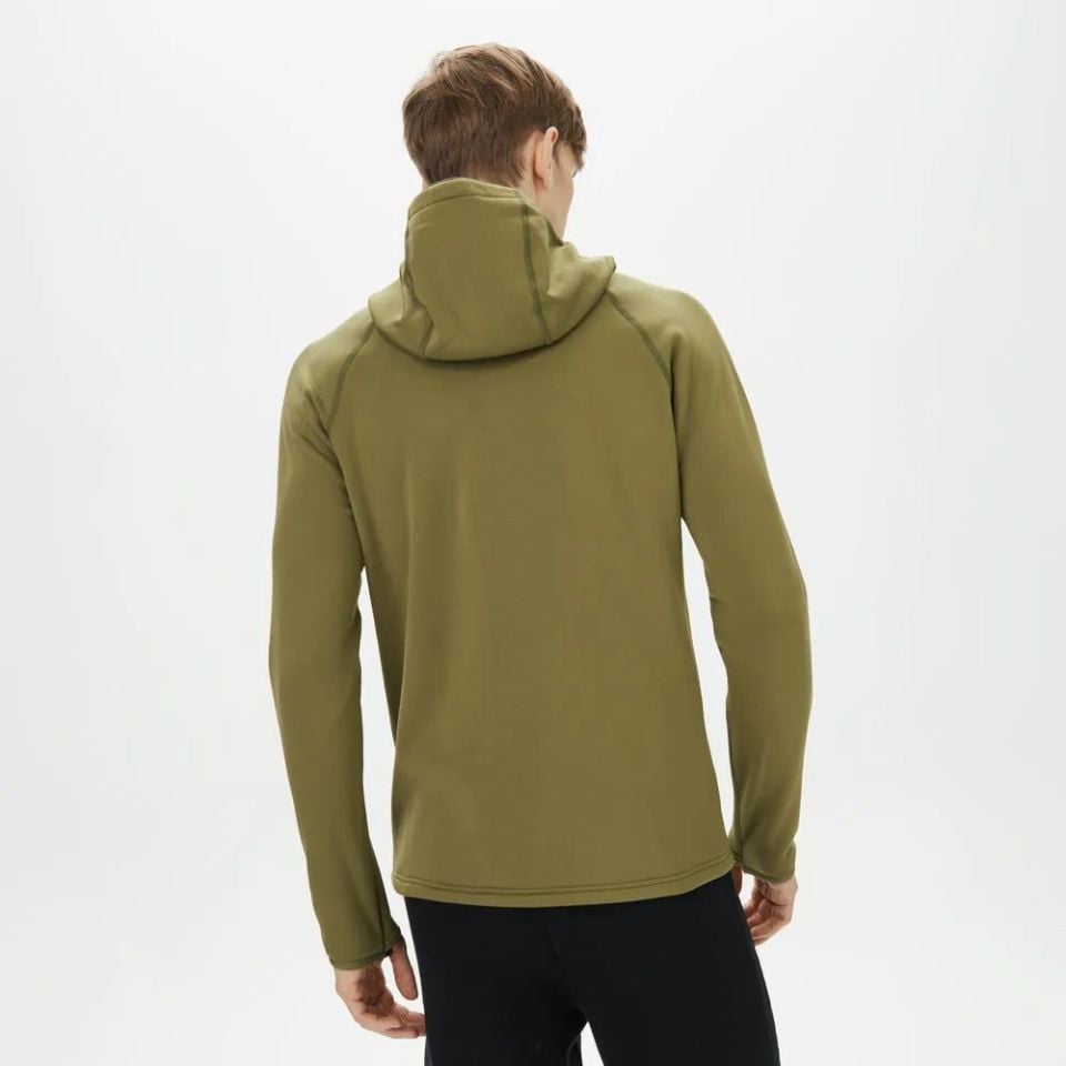 PEAK PERFORMANCE ERKEK FLEECE M Chill Light Zip Hood SNAP GREEN - XL