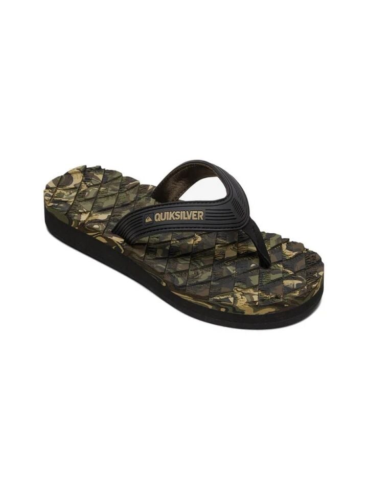 QUIKSILVER ERKEK FLIP FLOP MASSAGE 2 M SNDL 8(41) - BLACK/GREEN/BLACK