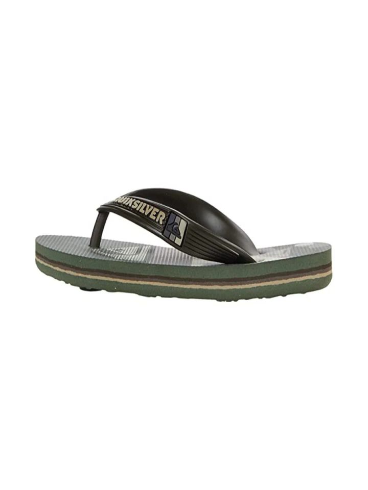 QUIKSILVER ERKEK FLIP FLOP MOLOKAI PANEL 9(42) - GREEN/BLACK/GREEN