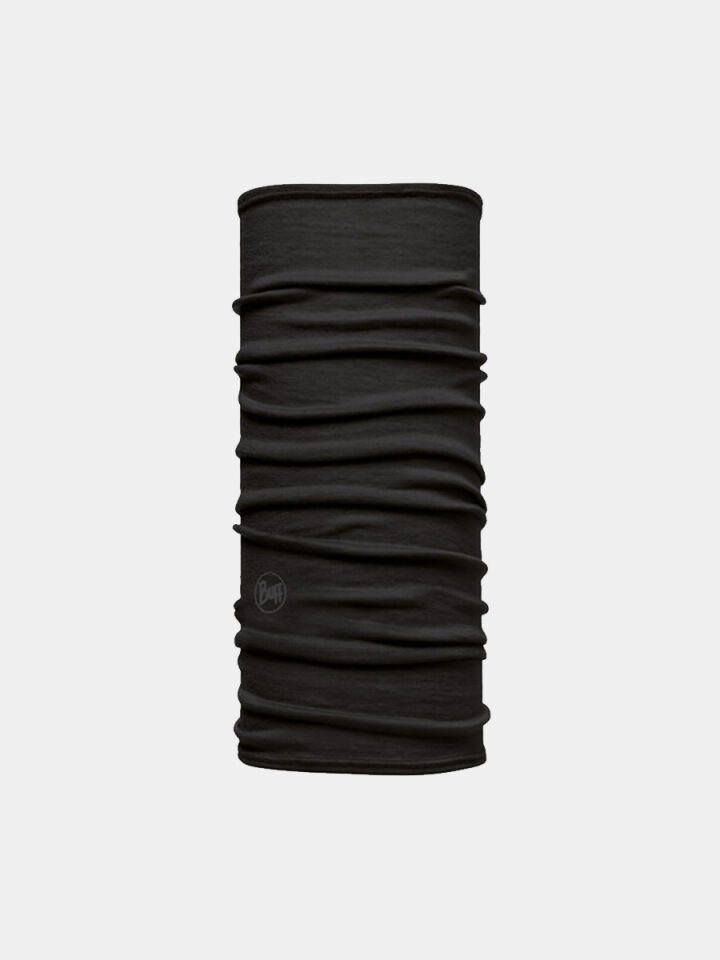 BUFF UNISEX Bandana / Saç Bandı BUFF MERINO LIGHTWEIGHT SOLID BLACK BOYUNLUK