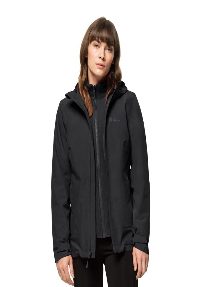 JACK WOLFSKIN KADIN OUTDOOR CEKETİ MOONRISE 3IN1 JKT W BLACK - XS