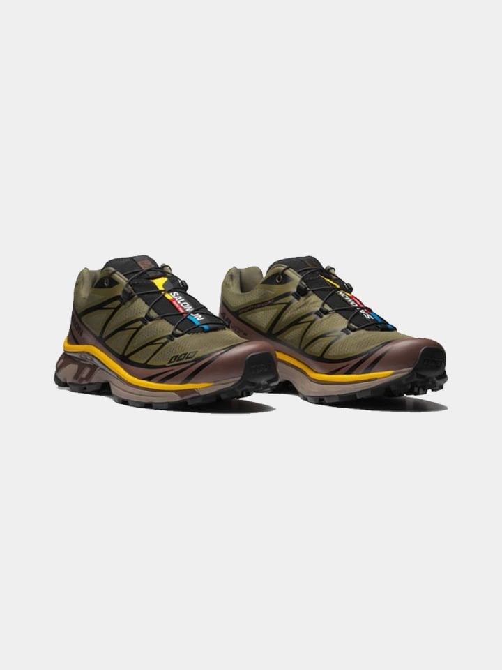 SALOMON ERKEK AYAKKABI XT 6 Olive Night-Black-Sulphur - 9,5