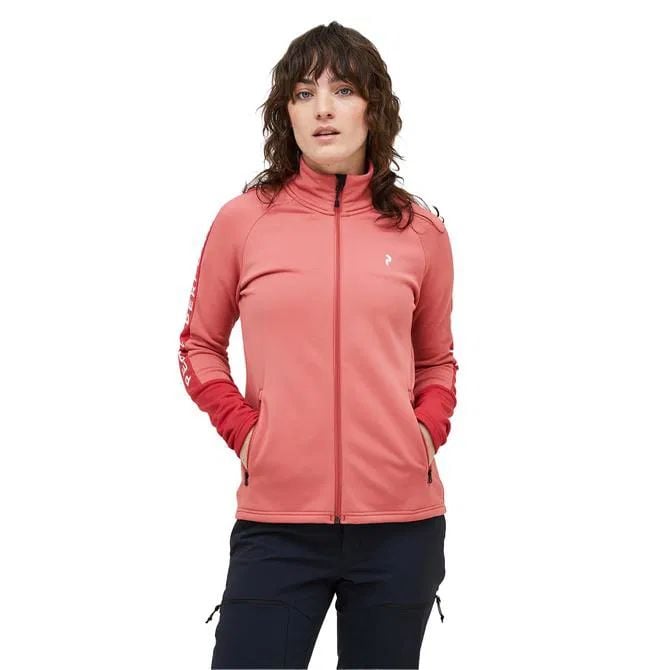 PEAK PERFORMANCE KADIN FLEECE W Rider Zip Jacket TREK PINK-SOFTER RED - XS