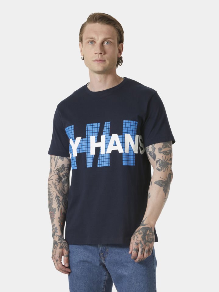 HELLY HANSEN Core Graphic Erkek T-Shirt 2.0 NAVY - XL