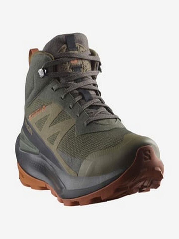 SALOMON ERKEK BOT ELIXIR ACTIV MID GTX Peat-Black-Caramel Cafe - 9.5