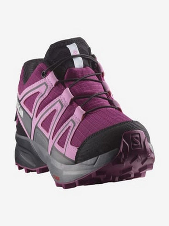 SALOMON ÇOCUK OUTDOOR AYAKKABI SPEEDCROSS CSWP J Plum Caspia-Orchid Bouquet-Black - 38