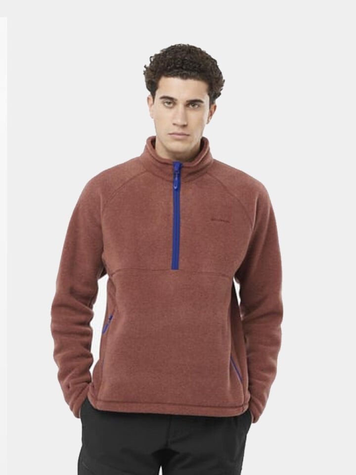 SALOMON Chroma Fleece Pullov Hz Erkek Yarım Fermuar Polar